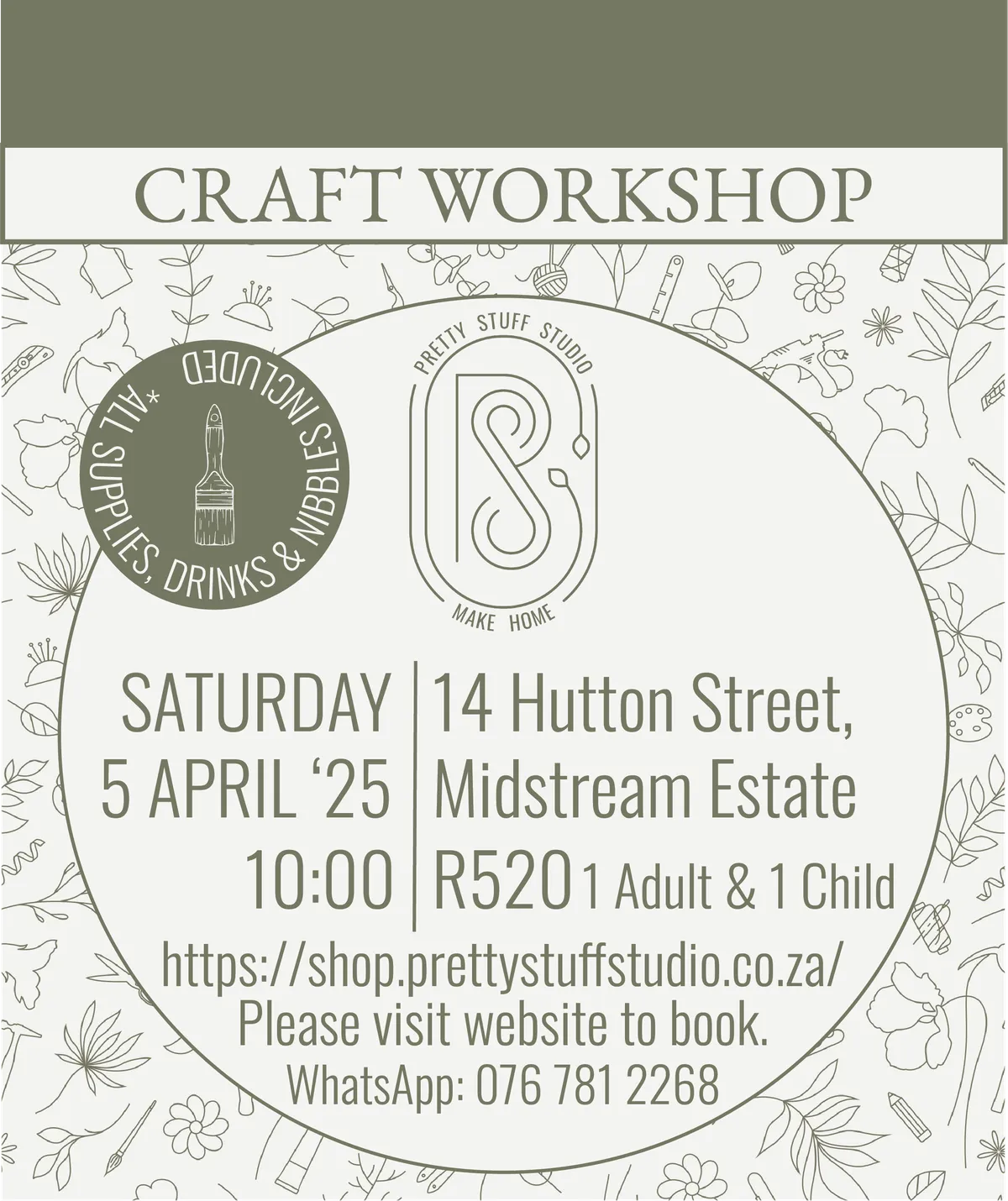 CRAFT WORKSHOP - 5 APRIL 2025